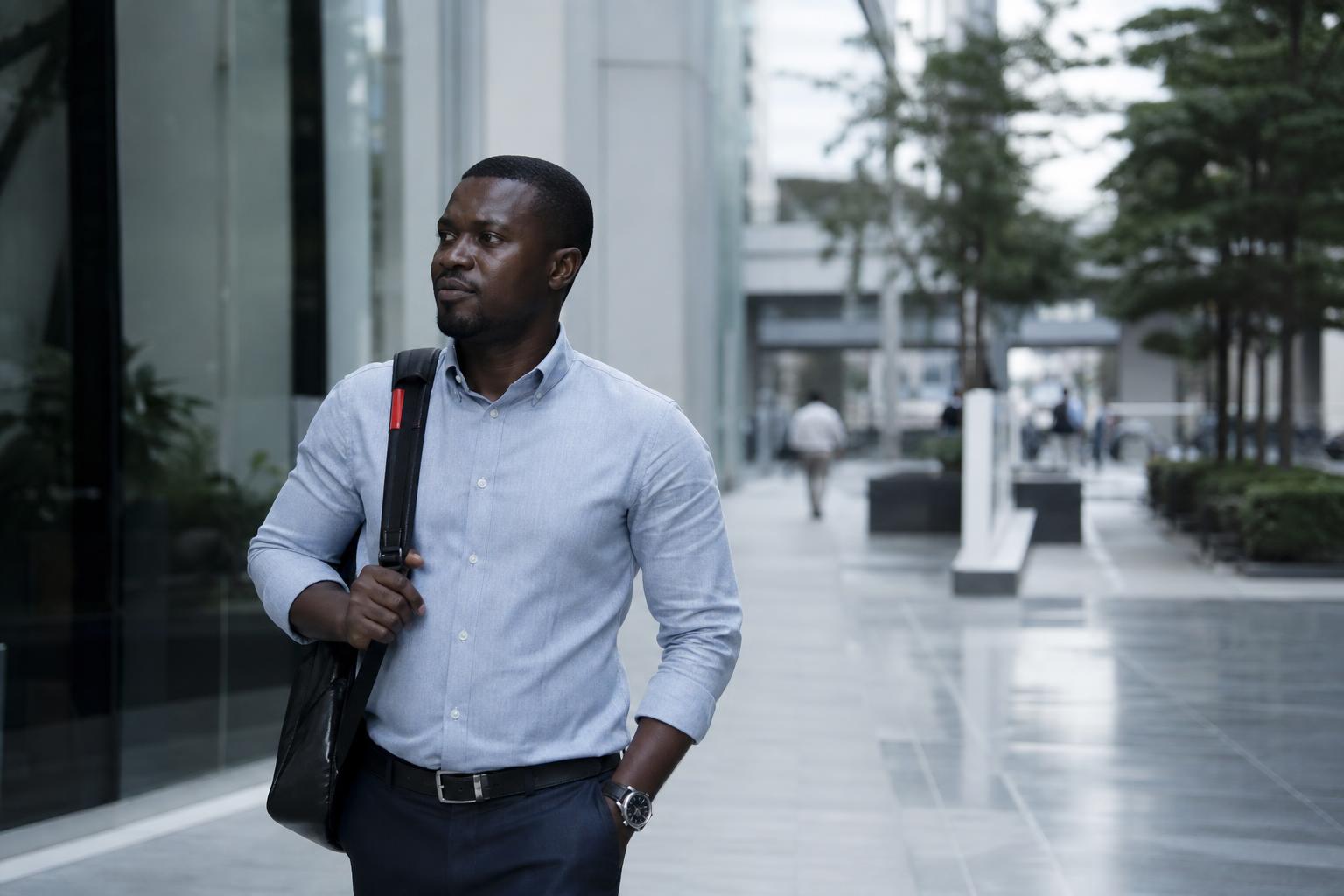 An educated Southwestern Nigerian respondent in a daily urban moment.